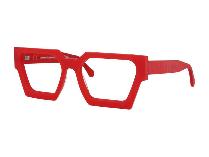 O.Six Oversized geometric red frames