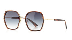 Ana Hickman Geometric oversized sunglasses - turtoise color 