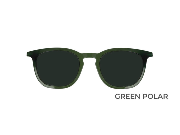 iGreen olive square clipon with green lenses