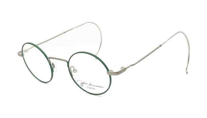 John Lennon silver and green round frames