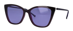 IGreen double clip on oversize purple cat eye frames