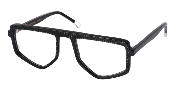 Smorfia Unique geometric black eyewear with details