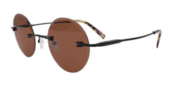 John Lennon rimless sunglasses black and brown