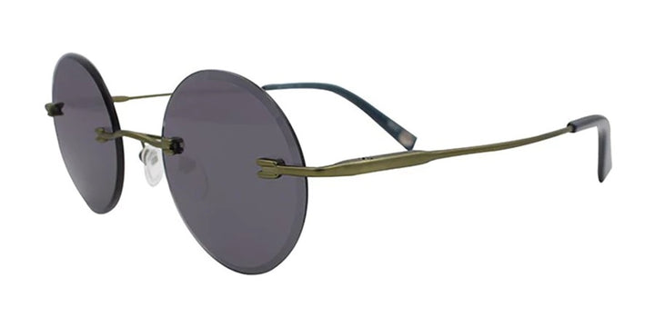 John Lennon rimless sunglasses kaki and gray