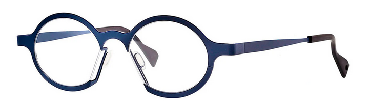 Theo Round edgy eyewear - blue color - side photo