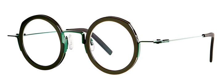 Theo Rund black and green eyewear - side photo