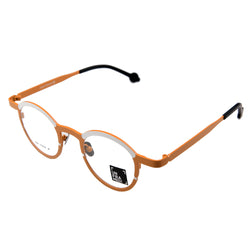 UnFramed! round orange glasses with white design